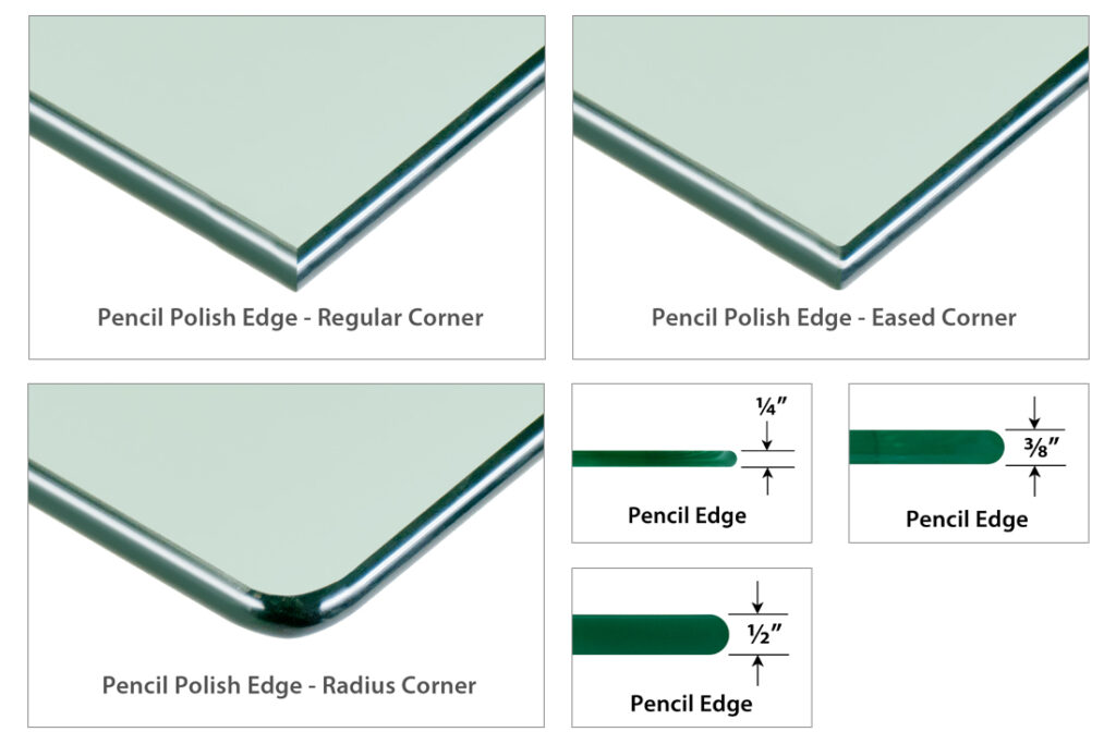 Clear Tempered Glass Tabletop, Polished pencil edge - Apis Glass