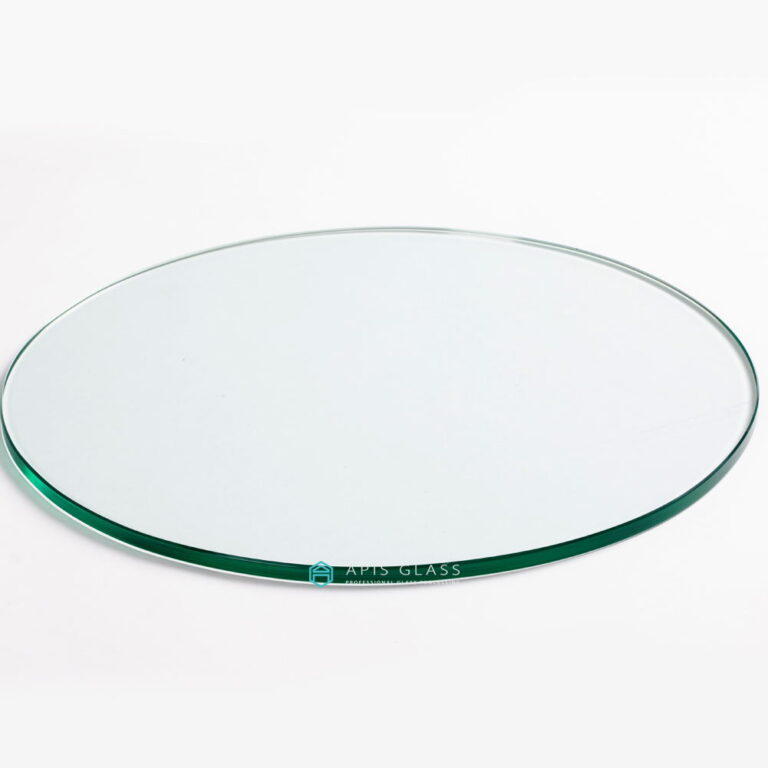 Clear Tempered Glass Tabletop, Polished flat edge - Apis Glass